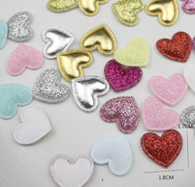Coeurs à paillettes et brillants